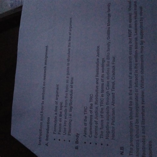 Instructions and how to embark on research assignment. A. Intr... | Filo