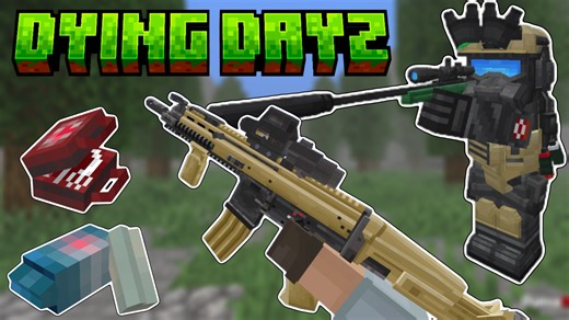 我的世界：沉浸式基岩版末日生存！塔克夫 DayZ双体验［简介下载］枪械模组