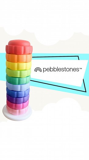 Lindsey BenGera | Sprinkle in Learning® on Instagram: "Pebblestones™ 🌈 This video could have easily been hours long with all of the different ways my kids enjoy their Pebblestones™. They are so versatile and bring movement, creativity, and fun to all ages! They can be used as stepping stones, storage trays, musical instruments, and more! Let your imagination soar. I always have the best time seeing what my kids come up with when I pull out our Pebblestones™. It’s a different experience every ti