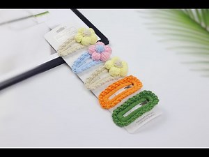超越妈咪手工坊【泡芙花包边发夹】Wool doll bag crochet video tutorial