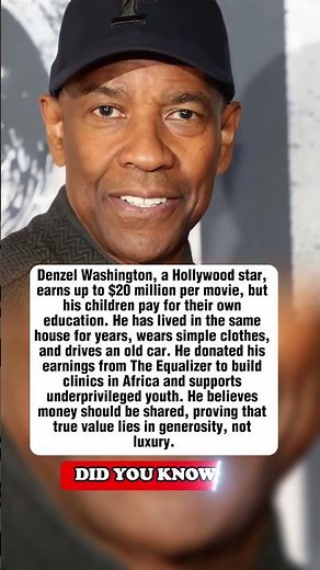 Denzel Washington’s $20 Million Lesson in Humility