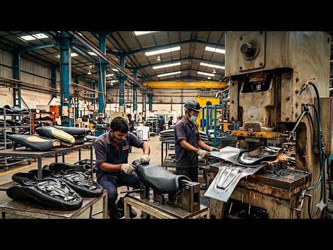 The Process of Making Motorcycle Seat In Mega Factory | Mass Production Process