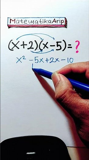 The product of algebraic forms (x+2)(x-5)=? #Shorts