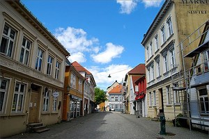 Marken Street in Bergen, Norway