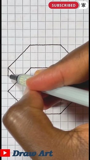 how to draw a hexagonal prism #drawing #3d