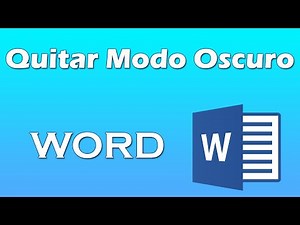 Como quitar el modo oscuro de word