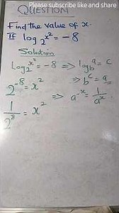 simple approach to solving Logarithms Equations #maths #algebraicequation #indices #squareroot