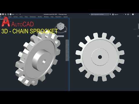 Autocad 3D - How to make a Chain Sprocket gear