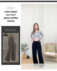  CHIC WAIST CUT OUT BACK ZIPPER PANTS▸▸ https://bit.ly/42fgDL9 #InStock Add a charming and feminine touch to your look with this sexy iteration of our long pants  | Girl's Monday | Facebook