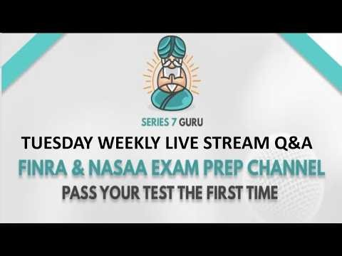 "Ask the Series 7 Guru" He Drinks. He Smokes and he knows FINRA and NASAA Series Exam things! 4/15