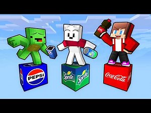 JJ vs Mikey vs Carrie: DRINK ONE BLOCK BATTLE in Minecraft - Maizen