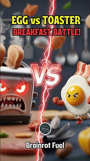 The ULTIMATE Breakfast Showdown: Egg vs Toaster (Animation)#shorts #animation #funny #breakfast