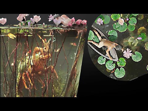 The Trap Of Monster Shrimp Diorama / Polymer Clay / Resin Art
