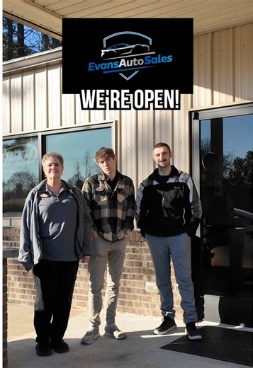 ☀️ We’re back and rolling! The weather has cleared, the roads are open, and Evans Auto Sales is OPEN today (Tuesday, January 27th) 🚗🙌 Stop by and see us—we’re ready when you are! #Open #IceStorm #DealershipLife #fyp #cartok