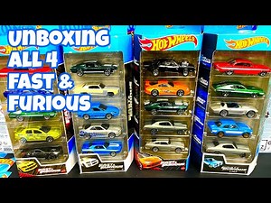 New Fast & Furious Hot Wheels 5 Pack Opening Unboxing All 4 Packs 20 Cars