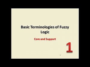 Basic Terminologies of Fuzzy Set- Core and Support