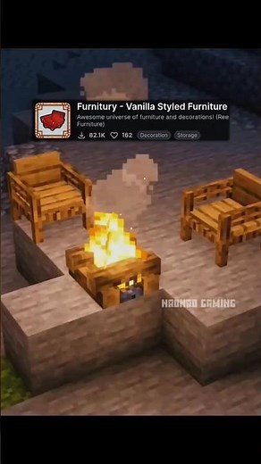 Furnitury - Vanilla Styled Furniture MINECRAFT BEST MODS #shorts