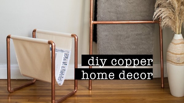 Build a Stylish Copper Ladder and Magazine Rack