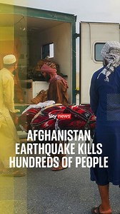 A strong earthquake in eastern Afghanistan near the Pakistan border has killed hundreds of people and injured at least 1,000 others. The 6.0-magnitude quake hit a series of towns in the province of Kunar, near the city of Jalalabad. | Sky News