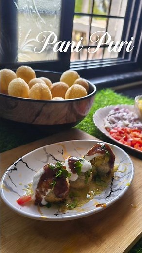 One bite, a burst of flavors! Homemade Pani Puri magic. ✨