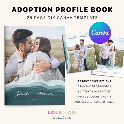 Adoption Profile Template, Editable Canva Design, Instant Digital Download, Parent Profile, DIY Profile Book, Modern Welcoming Design - Etsy