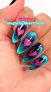 Cat eye magnetic heart nails ✨🤯✨🧲✨💗✨💅🏽✨ Save and share this viral cat eye heart look for inspo, Make sure to follow for more tutorials 🫶🏼 Using @daily_charme (code: JEN10) •C66 Artemis •C61 Athena •Cat Eye Magnet Cylinder Wand •Dotting Tool Set •Art Liner Brush •Diamond Shine Top Coat #cateyenails #cateyenailart #magneticnails #valentinesdaynails #valentinesnails #nailvideos #nailtutorial #tutorial #pressonnails #uñas #uñasdesanvalentin #uñasojodegato #heartnails #nails #nailinspo #cateye