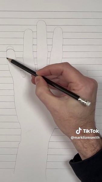 How to Draw an Invisible Hand Step by Step