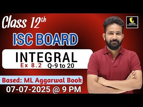 ISC Class 12 Maths Chapter 8: Solutions Ex 8.2 Question 9 to 20 | ML Aggarwal by ashwani sir
