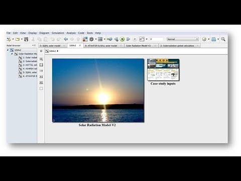 Solar Radiation MatLab/Simulink model run via REDS library