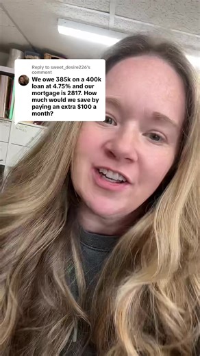 Replying to @sweet_desire226 $100 a month would take off 28 months off the life of your loan and I feel like that’s pretty good. 🩷 If you’d like a copy of my spreadsheet, I have it linked in my bio for y’all. #TikTokLearningCampaign #LearnOnTikTok #mortgagetips #mortgagespreadsheet #mortgagetiktok