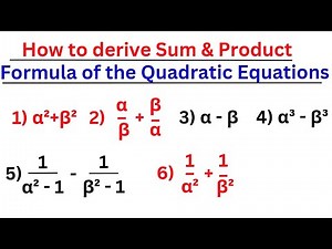 How to derive Formulas for roots of quadratic equations | Algebra Online Course