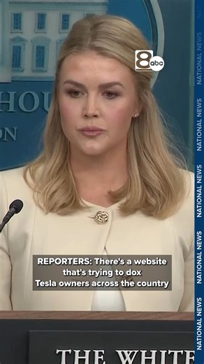 White House Press Secretary Karoline Leavitt denounces the violence against Tesla dealerships and owners and criticizes Gov. Tim Walz for supporting the downfall of the company | NewsChannel 8 - Tulsa