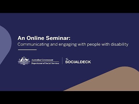 Webinar: Accessible communication with people with disability