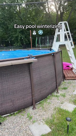Easy pool winterizing. #abovegroundpool #winterize #poolclosing #pool | Pool