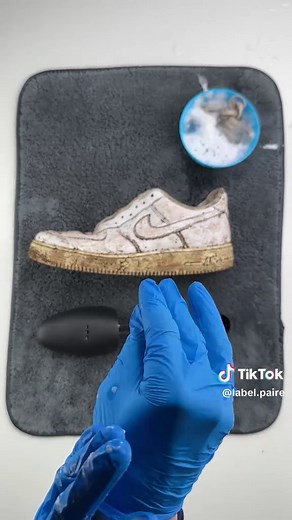 How to clean Nike Air Force 1 ? Full restoration #asmr #satisfying #sneakers #cleaning #relaxing