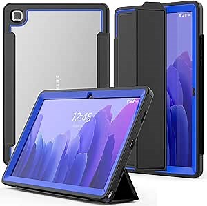 SEYMAC Galaxy Tab A7 Case 10.4'' 2020, Shockproof Stand Cases for Samsung Galaxy Tab A7 10.4 with Screen Protector for 2020 Galaxy Tab A7 10.4 inch [SM-T500/T505/T507], Black/Blue