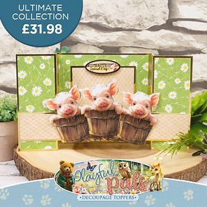 1.9K views · 23 reactions | If you love our Playful Pals make sure to grab the Ulitmate Collection! 朗 For just £31.98 you can get all 32 decoupage sheets & 48 double-sided papers background pad!   https://tinyurl.com/38edweac | Hunkydory Crafts | Facebook