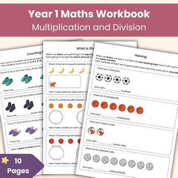 Year 1 Maths Workbook | Multiplication and Division Worksheets
