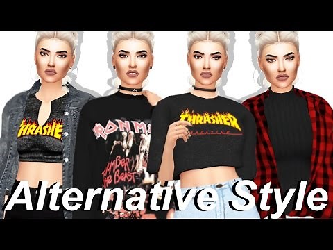 The Sims 4: Alternative Style Lookbook | FULL CC LIST & SIM DOWNLOAD