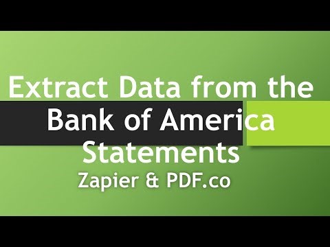 How to Extract Data from the Bank of America Statement