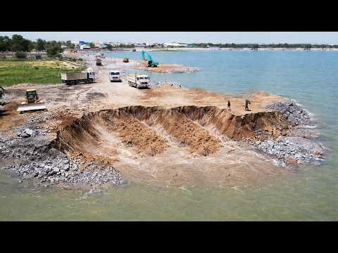 Be Carefully! Very Impressive Mission Building Long Road in Deep Water With Interrible Land For Fill