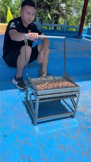 This barbecue grill is fantastic to use; it's easy to operate and portable. #bbq #flipgrill