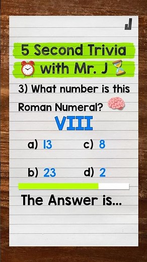 5-Second Trivia ⏳ | #3 | Math with Mr. J