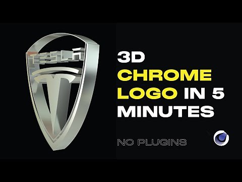 3D Rotating Chrome Logo in Cinema4D (2023)