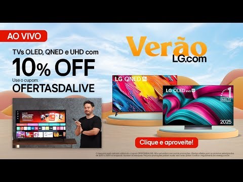 Live de Ofertas LG: TVs OLED, QNED, NanoCell e UHD com Cupom + PIX + Frete Grátis