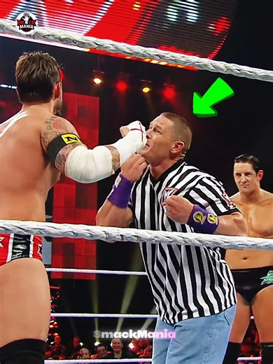 🔥 Why Did Referee John Cena Suddenly Punch CM Punk and Slap Wade Barrett? 😱 | WWE Shorts