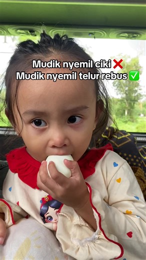 Ada yg sama gak lebih suka bawain anak telur rebus daripada snack2 gajelas ? #mudik #mudiklebaran #mpasi #snackanak #gtm
