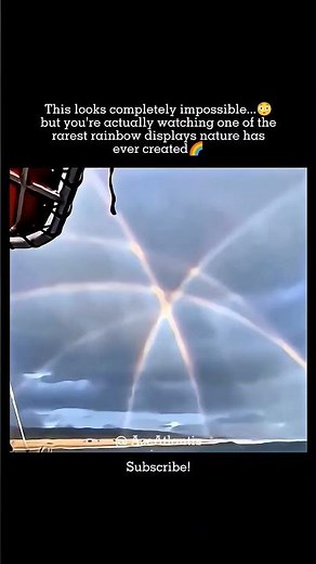 The Rarest Rainbow You'll Ever See! 🌈✨#viral #rainbow #weather #science #opticalillusion #naturefact
