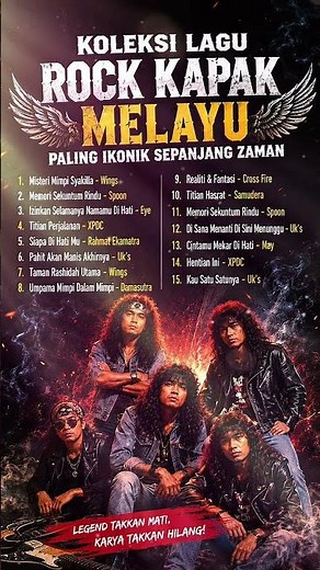 KOLEKSI LAGU ROCK KAPAK MELAYU | PALING IKONIK SEPANJANG MASA