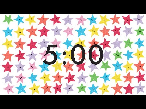 5-Minute Visual Timer | Star Pattern Countdown for Home & Classroom